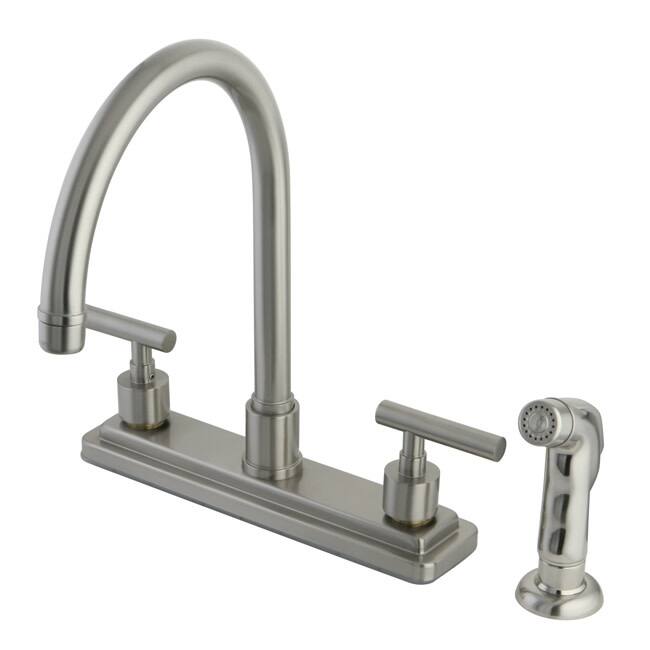 Kingston Brass Manhattan Centerset Kitchen Faucet with Deck Plate,