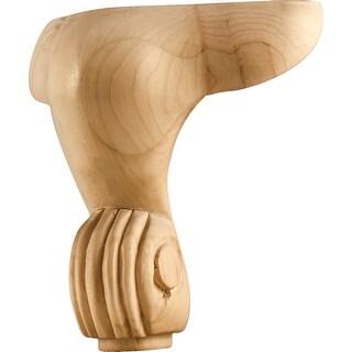Hardware Resources Foot with Queen Anne Styling, 6"H x 5"W x 5"D