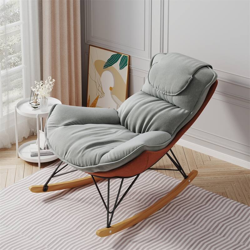 Leisure Single Rocking Chair, Detachable and Washable Seat Cushion