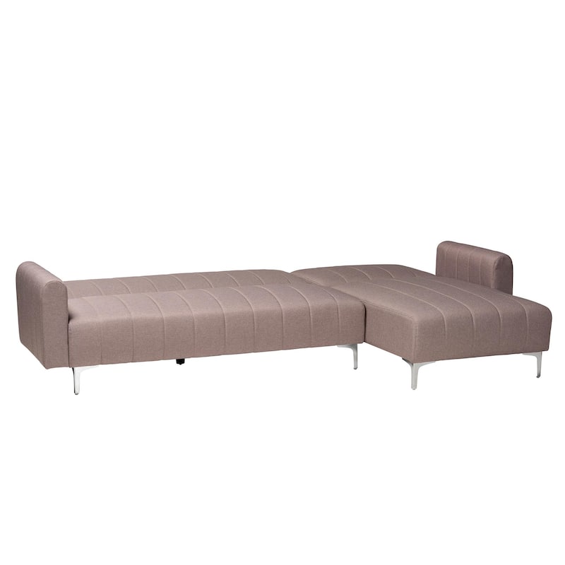Lanoma Contemporary Clay Fabric Upholstered Convertible Sofa Bed