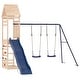 preview thumbnail 3 of 20, vidaXL Swing Set Outdoor Backyard Wooden Playground Equipment for Kids Age 3-8