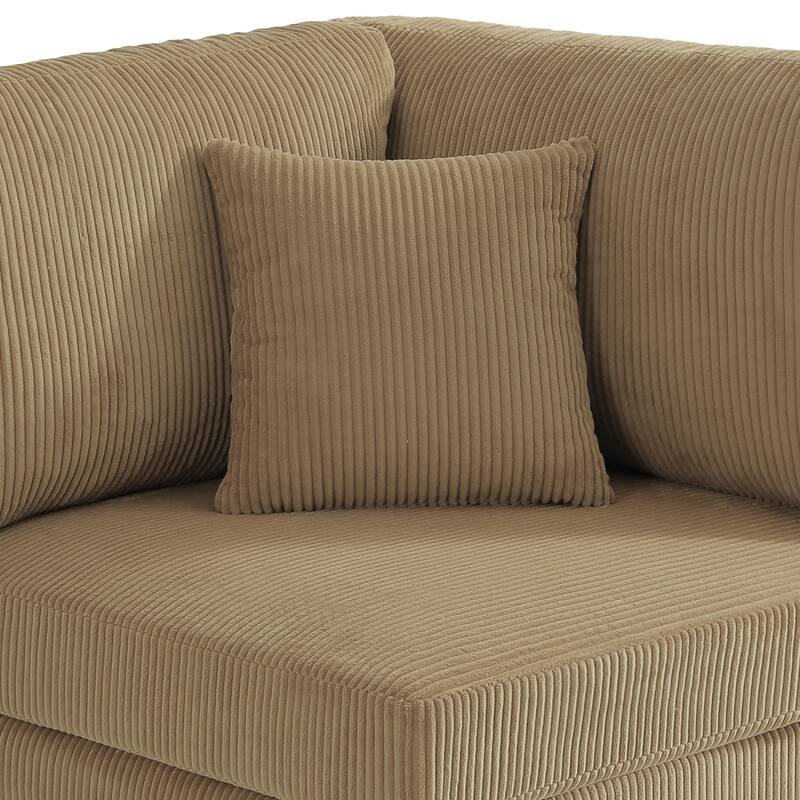 Jannae 112.12'' Upholstered Corduroy Sofa