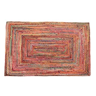 HomeRoots 3' X 5' Tan Geometric Hand Braided Area Rug - 3' x 5' - Bed ...