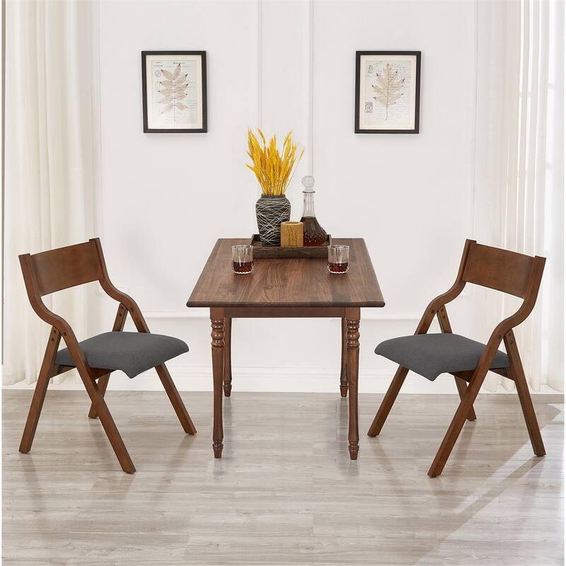 Upholstered Folding Dining Chair, Space Saving,Easy to Carry,2-Pack