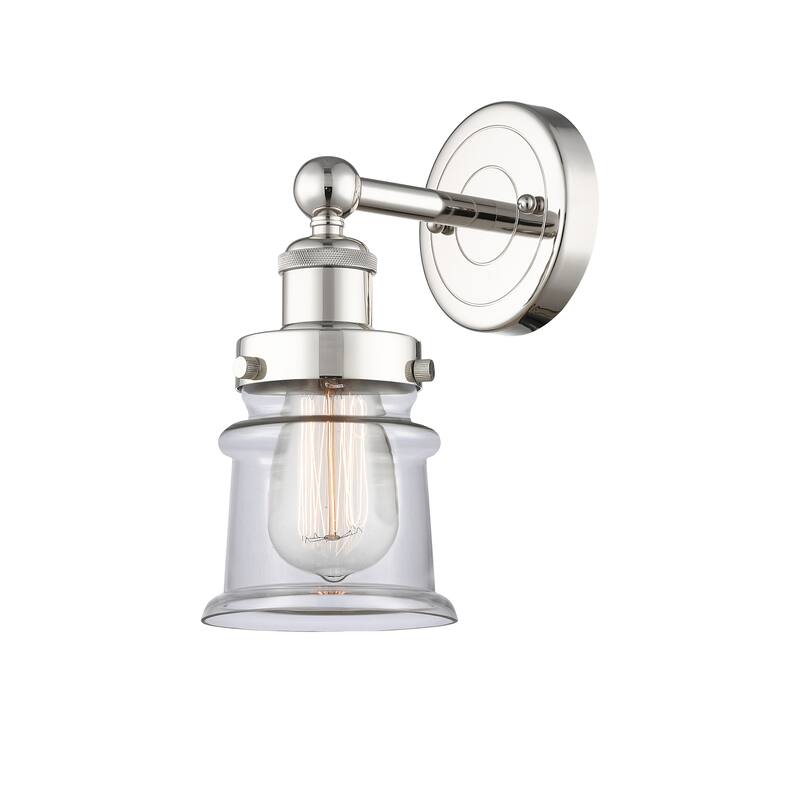 Innovations Lighting Canton - 1 Light 5" Sconce - Clear/Polished Nickel