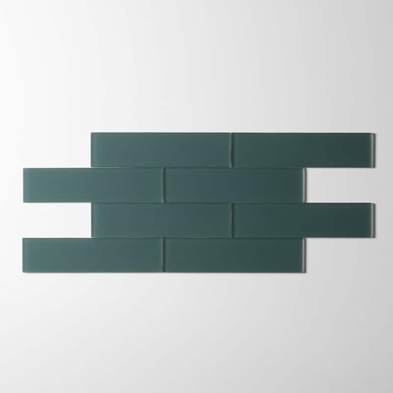 2 in. x 8 in. Glass Subway Wall Tile