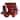 Avebury Elegant Rose Red Squared Dinnerware Set 16 Pieces