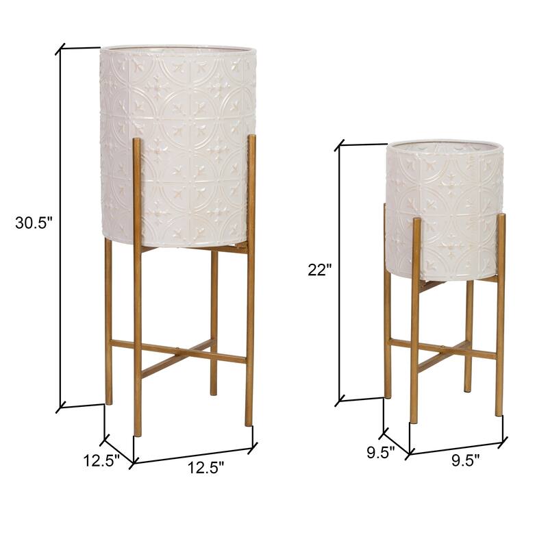 Nala Elegant Raised Planters (Set of 2)