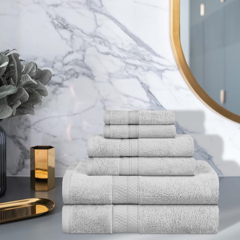 Superior Rayon from Bamboo and Cotton 6-Piece Towel Set - Chrome