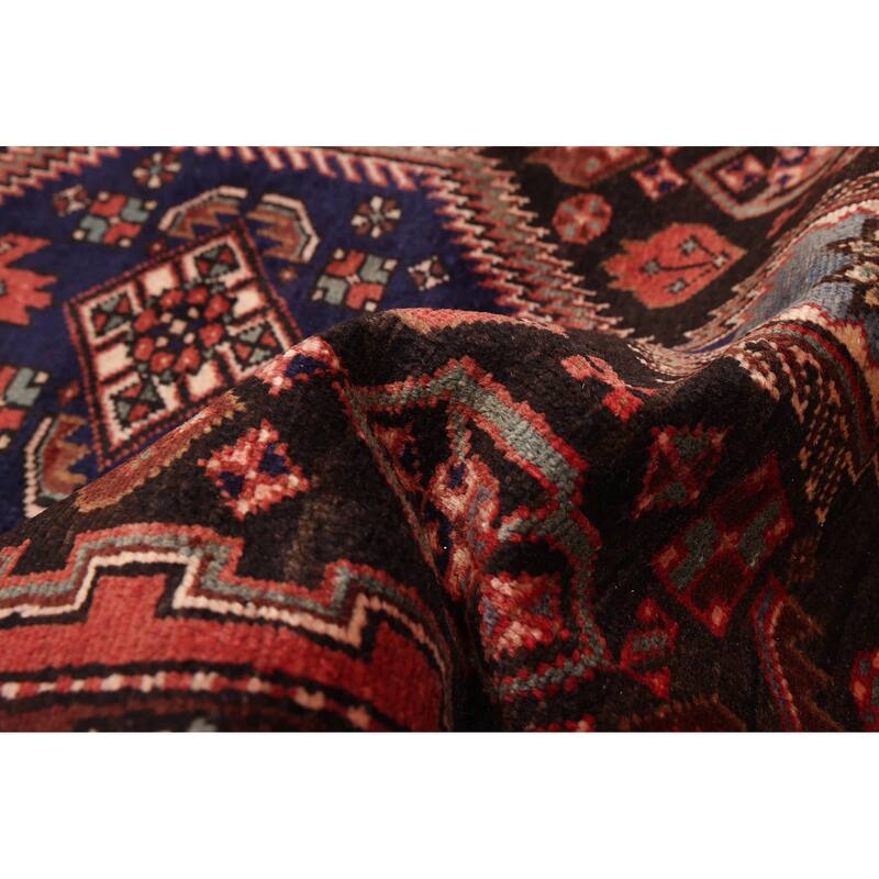 ECARPETGALLERY Hand-knotted Andelz Black, Red Wool Rug - 4'0 x 7'3