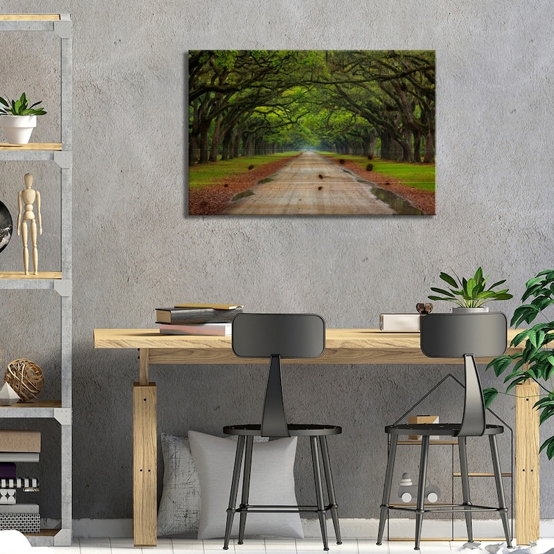 Oak Avenue, Wormsloe Plantation, Savannah, Georgia, USA Print On Wood by Joanne Wells - Multi-Color