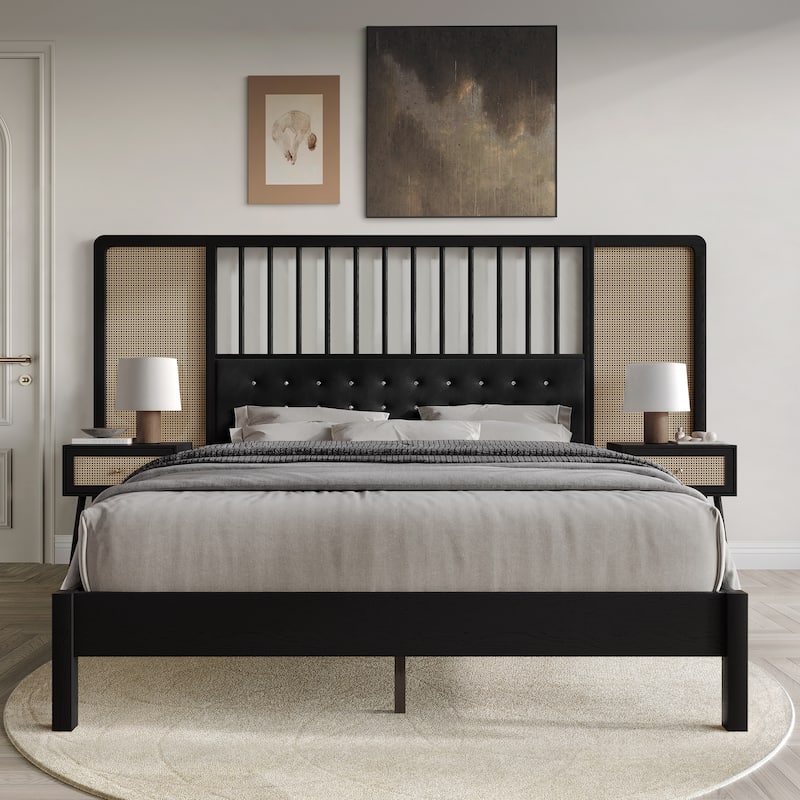 CraftPorch Sophisticated Wall Bed with 2 Nightstand