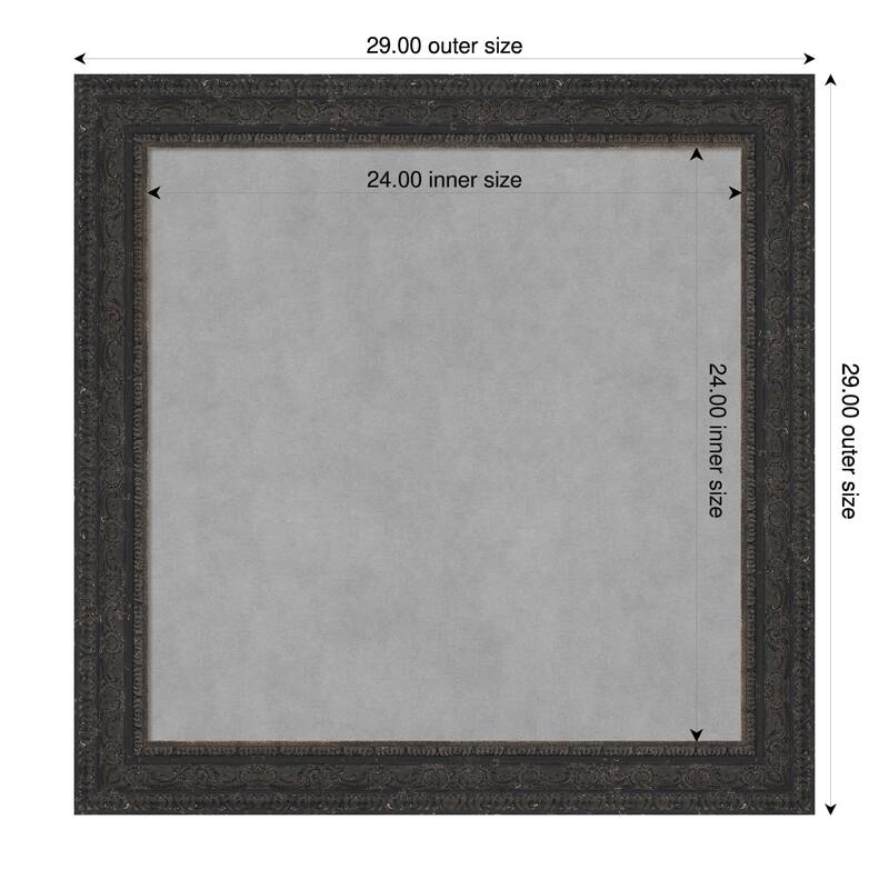 Amanti Art Attic Aged Black Framed - 29 x 29 in - Attic Aged Black