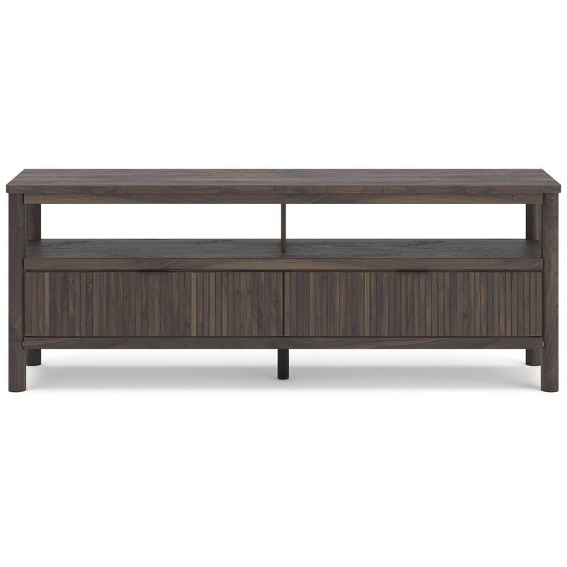 Signature Design by Ashley Cadmori Brown 72" TV Stand up to 82" - 72"W x 19"D x 27"H