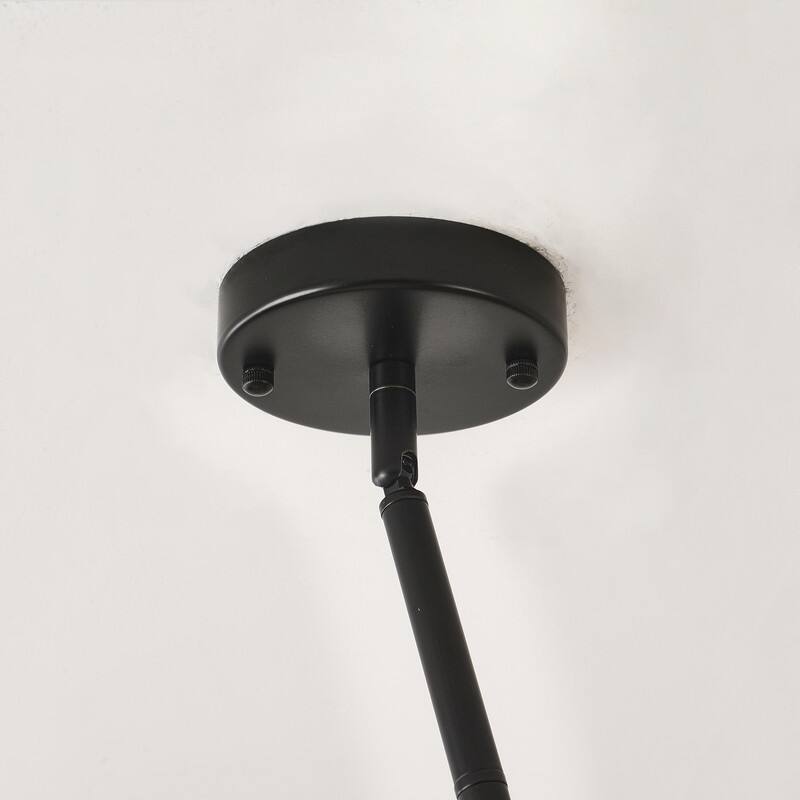 Sputnik Chandelier 16 Lights Black Mid Century Modern Ceiling Pendant Light with Glass Globe Shades - 36.6 in