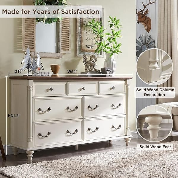 wood dresser chest Plank+Beam Classic 6-Drawer Wood Dresser, Storage Dresser for Bedroom, Chest of Drawers, Pecan