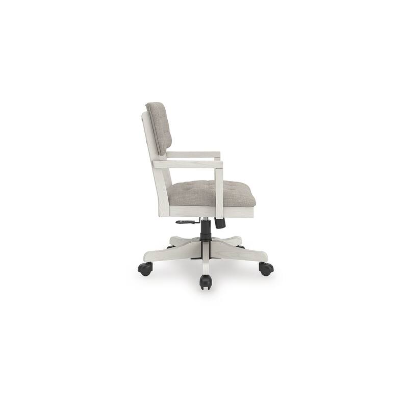 Signature Design by Ashley Robbinsdale White/Gray Home Office Desk Chair - 25"W x 25"D x 37"H