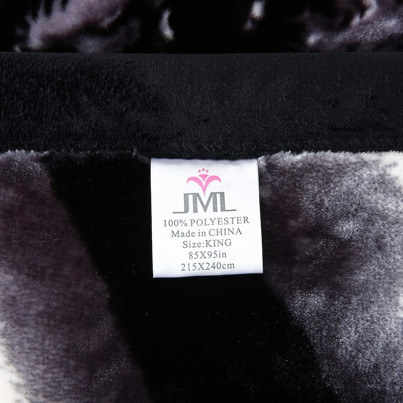 2 Ply A&B Printed Raschel Bed Blanket 85" x 95"-10 Pounds