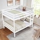 preview thumbnail 36 of 41, Full over Full Wooden Bunk Bed,High Guardrail,Ladder,Kids Teens,Dorm