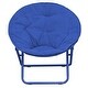 preview thumbnail 1 of 7, Kids' Solid Color Faux Fur Folding Saucer Chair Navy