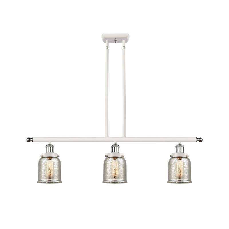 Innovations Lighting 916-3I-10-36 Bell Linear Bell 3 Light 36" Wide - White and Polished Chrome / Silver Plated Mercury