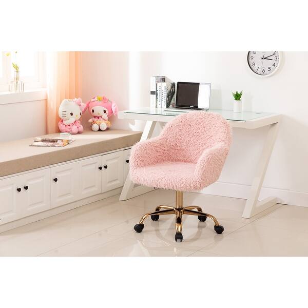 Adjustable Computer Desk Office Chair Cushioned 360° Swivel Gas Lift Chrome Legs