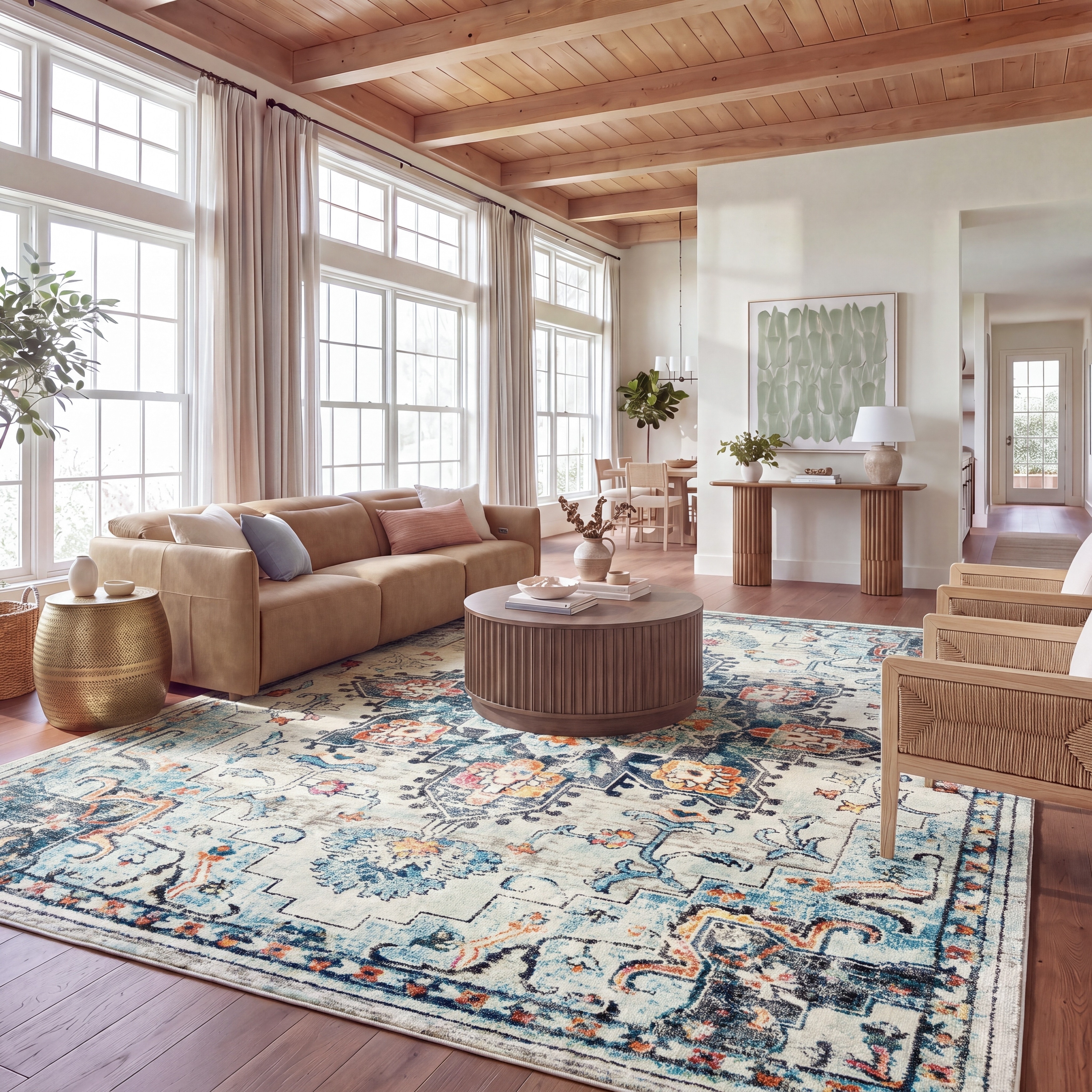 SAFAVIEH Madison Katelijne Boho Medallion Distressed Rug