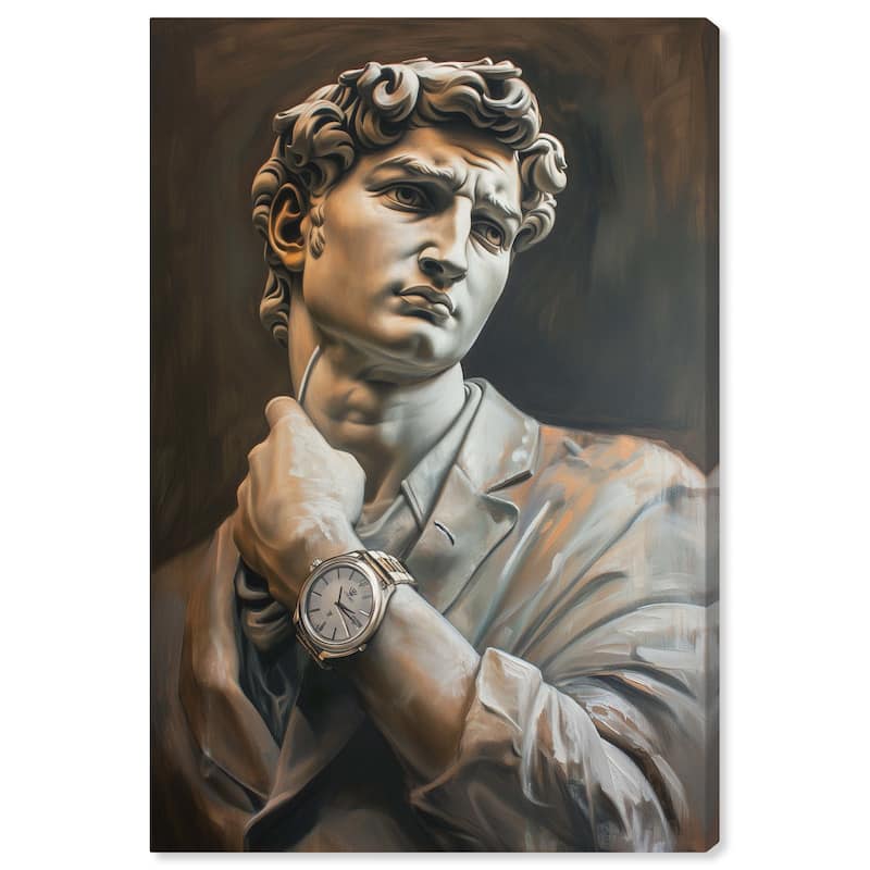 Notoriart Classy Sculpture Gallery Wrapped Men Style 1 Piece Canvas Wall Art - 30 x 45