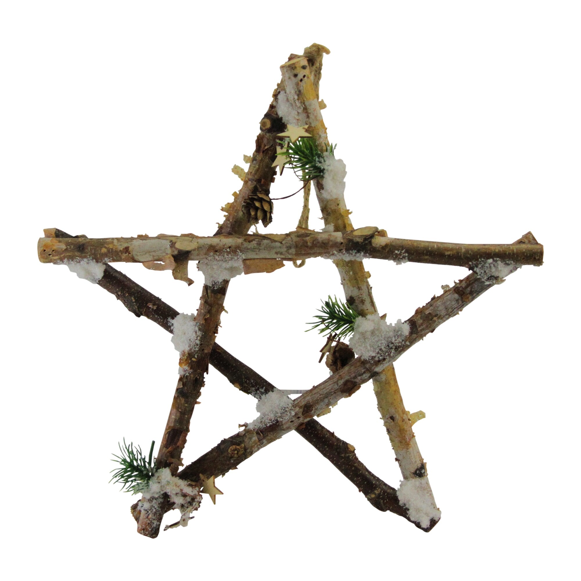 Shop 15 Brown And Ivory Snowy Branch Christmas Star Wall Decor