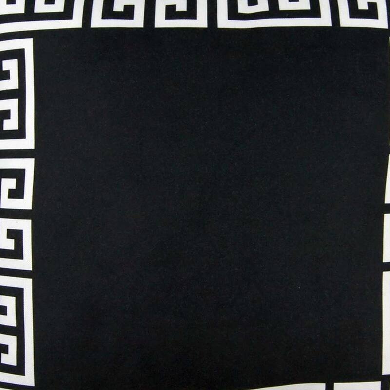 HomeRoots Yellow and White Greek Key Bordered Throw Pillow
