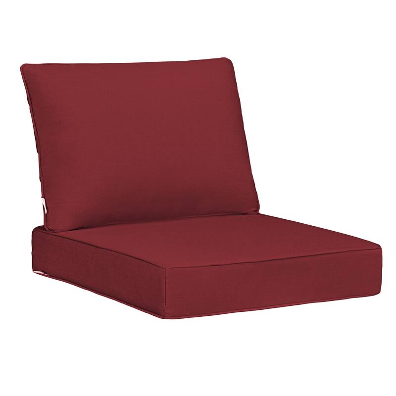 Outdoor 4.9" Thick Cushion Set with Back Cushions and Seat Cushions - Red