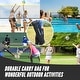 preview thumbnail 4 of 5, Patiassy 17 ft Portable Height Adjustable Badminton Pickleball Volleyball Net Set