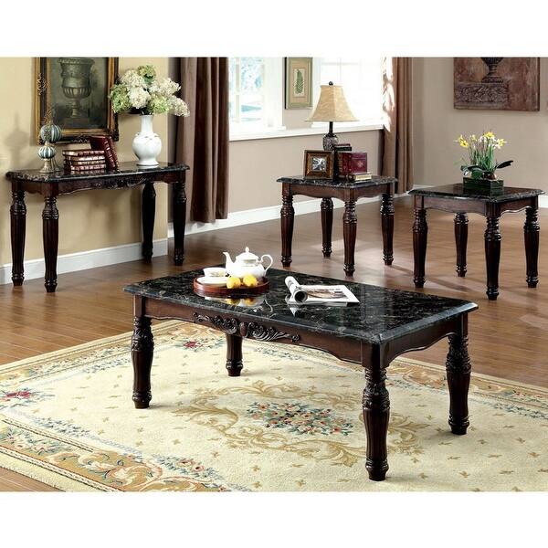 Shop Furniture Of America Laun Traditional Espresso Faux