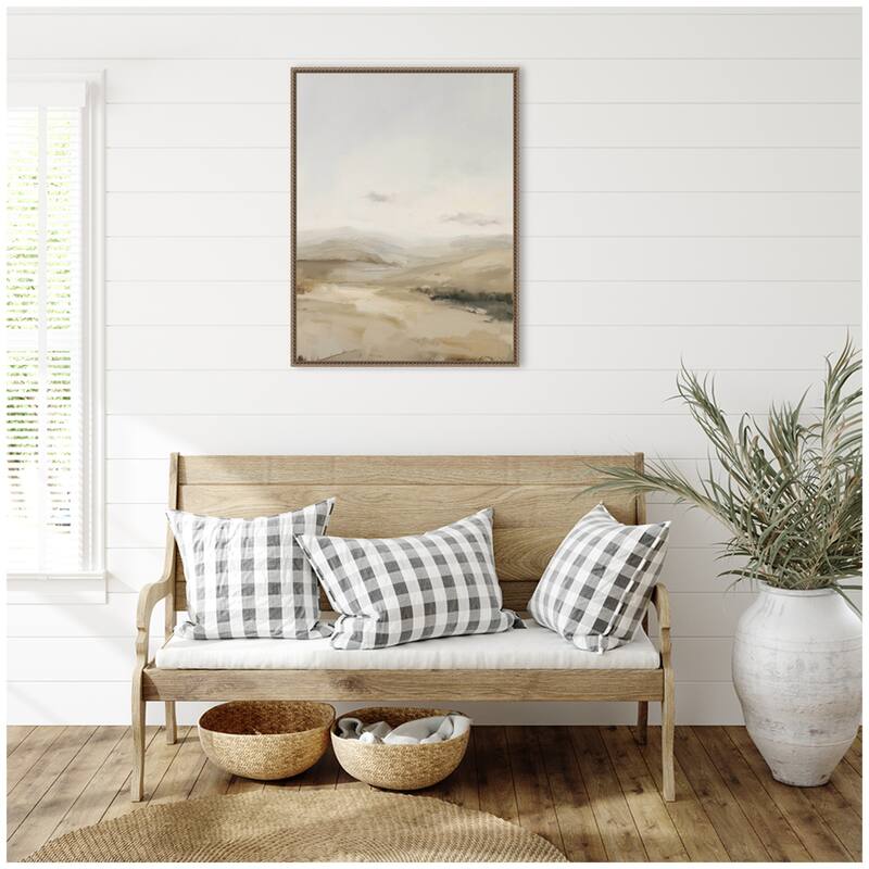 Kate and Laurel Fading Fields I by Amy Lighthall Framed Canvas Wall Art Print