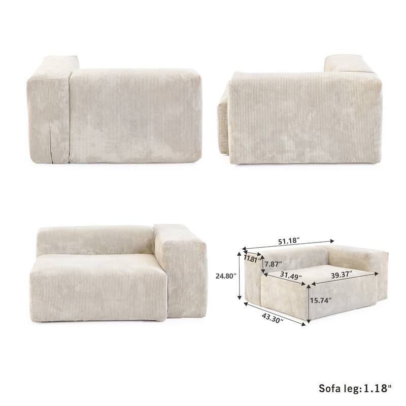3PCS Modern Couch Set Living Room Furniture Set