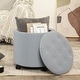 preview thumbnail 43 of 49, Adeco Faux Leather Round Storage Ottoman with Tufted