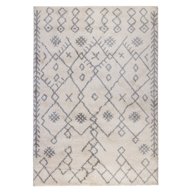 Geometric Stain Resistant Soft Area Rug