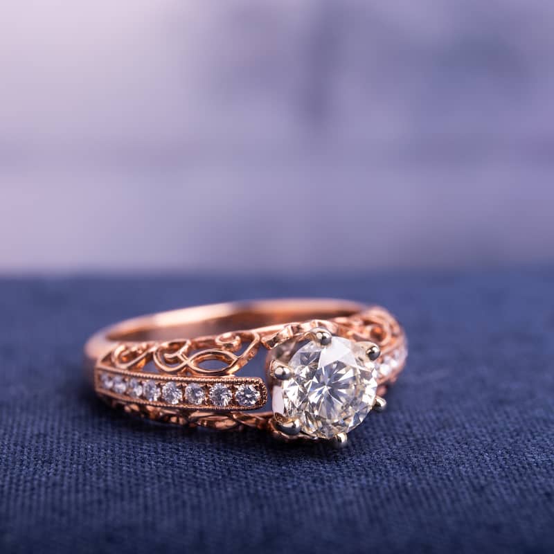 Miadora Signature Collection 14k Two-tone Gold 1 1/5ct TDW Certified Diamond Engagement Ring