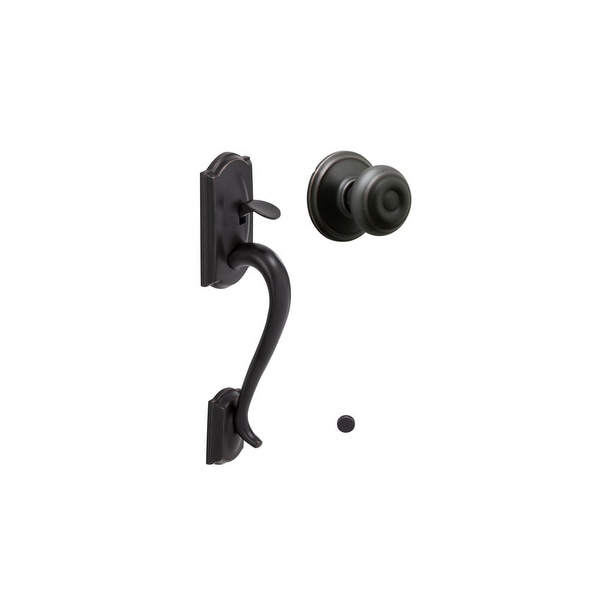 Schlage FE285-CAM-GEO Camelot Lower Handleset Featuring the Georgian Knob for Use with Schlage Electronic Deadbolt
