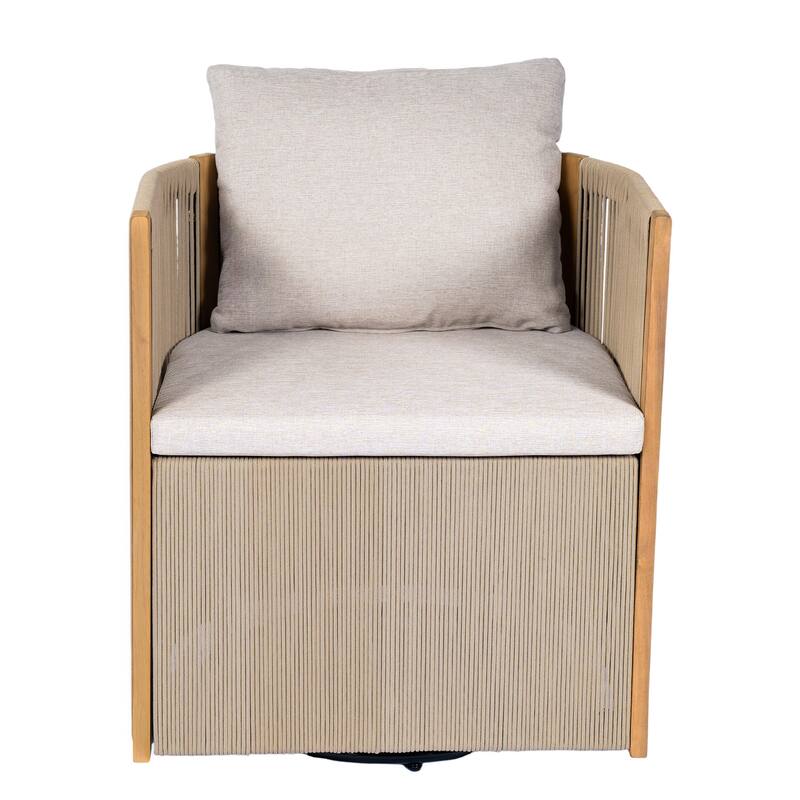 Christopher Knight Home Lysandros Solid Wood and Iron Swivel Dining Chair