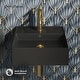 preview thumbnail 2 of 4, Claire 15" Ceramic Wall Mount Sink In Matte Black - 15.0" x 15.0" x 5.0"