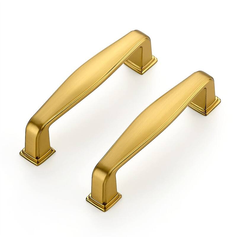 30 Pack Solid 3 Inch Drawer Handles - Brushed Brass