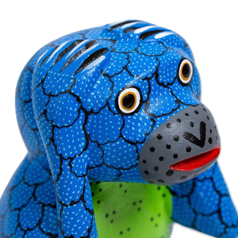 Novica Handmade Surprised Monkey Wood Alebrije Sculpture