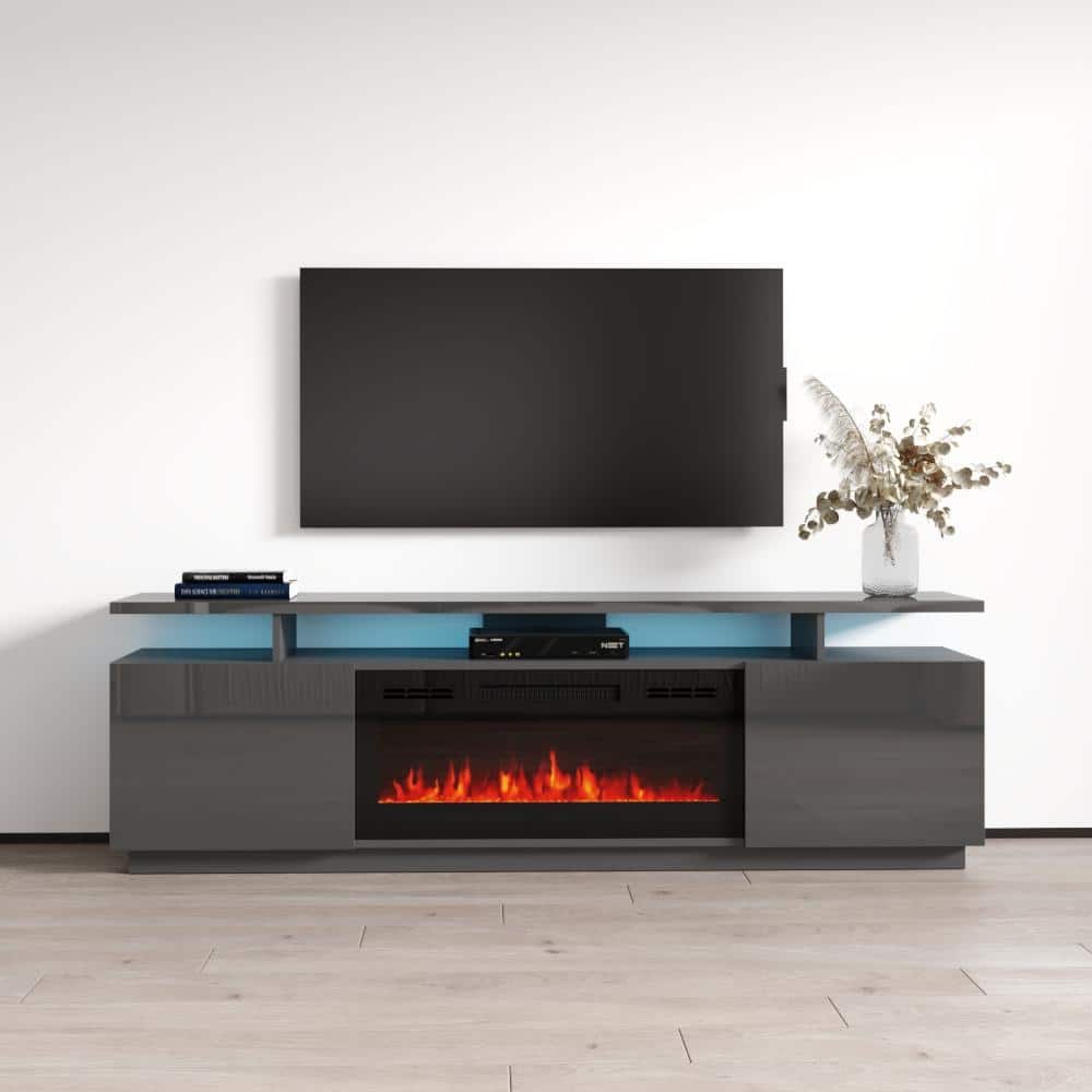 Meble Furniture Eva Modern TV Stand with Electric Fireplace