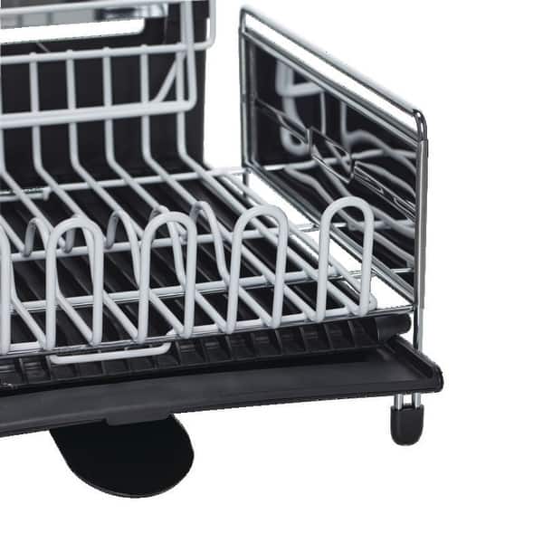 KitchenAid Compact Stainless Steel Dish Rack, 16.06-Inch, Black