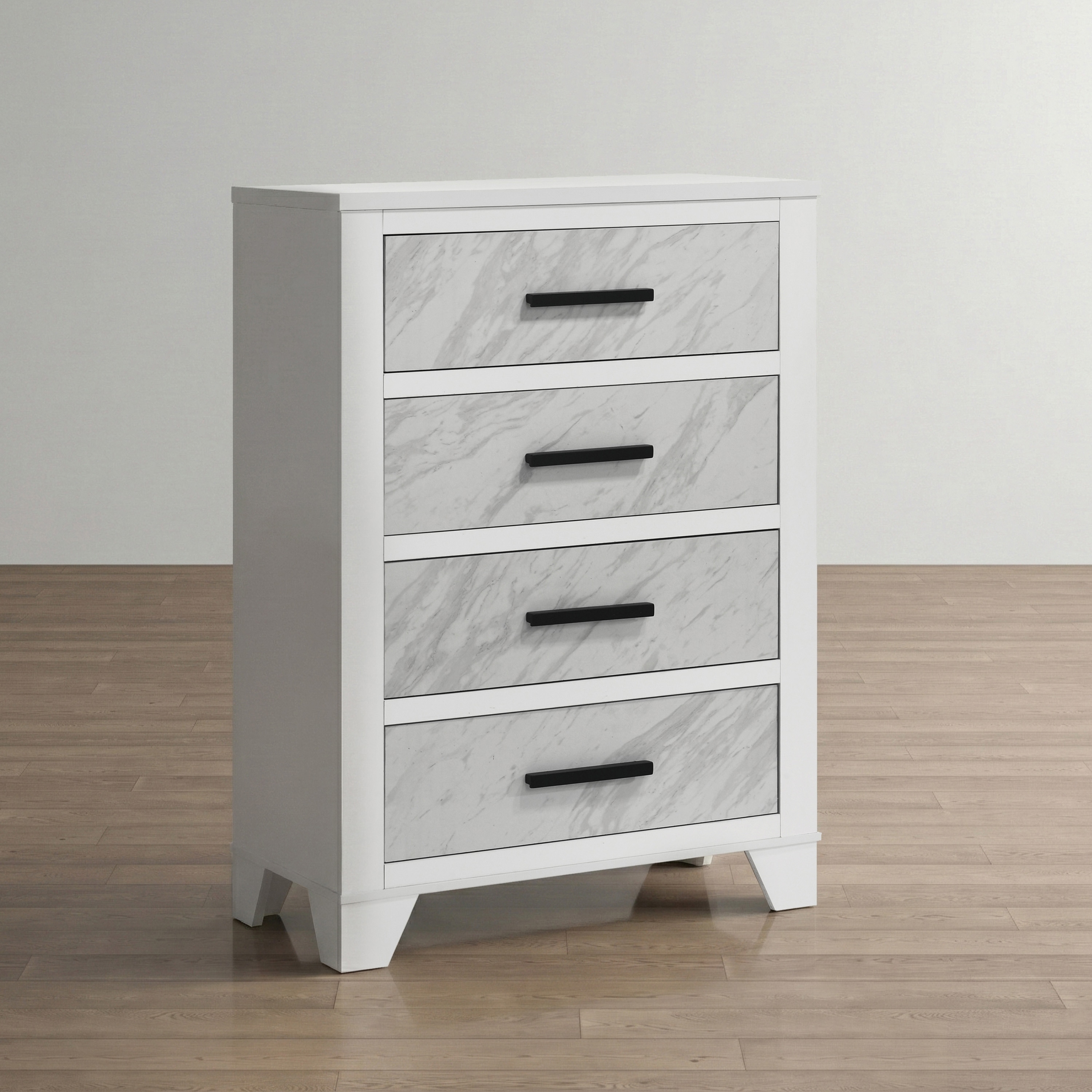 Furniture of America Loris Modern White Wood 4-Drawer Chest