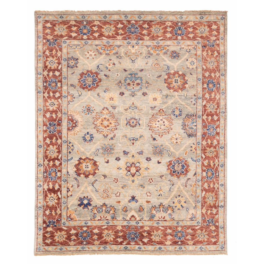 ECARPETGALLERY Hand-knotted Jules Serapi Grey Wool Rug - 8'0 x 9'10