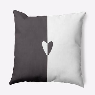 Modern Heart Valentines Day Accent Pillow