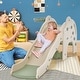 preview thumbnail 2 of 8, Costway 3-in-1 Toddler Slide with Buffer Zone Basketball Hoop & Ball - See Details