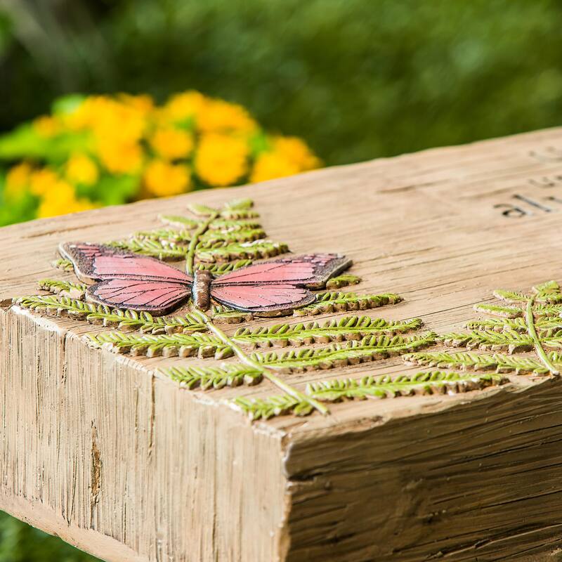 29 in. Those We Love Memorial Composite Outdoor Garden Bench - 29x12x14.5